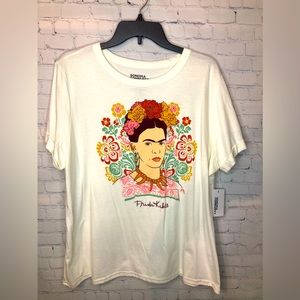 Sonoma Community Women’s White Short Sleeve Frida Kaylo Tee Size XXL